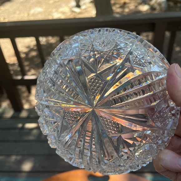 Antique Cut Glass Candy Dish - Picture 5 of 10